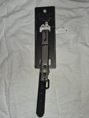 London Fog Gray Dog Collar with Black Hardware
